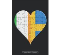 Planner: Ireland Sweden Jigsaw Heart Design Combined Flags For Irish Swedish