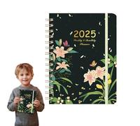 Planner Notebook, 2025 Planner | Double Wire Bound Notebook | Distance Learning Family Organizer, School Supplies 2025 Weekly Monthly Planner for Adult Kids
