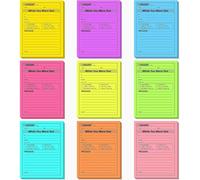 Planner Notepad, 9-Pack 4"x5" Fluorescent Sticky Notes - 40-Sheet Adhesive Message Pads for Calls/Urgent Notes (Office Essentials)