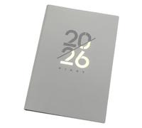 Planner Notepad - A5 (21x14.5cm) Agenda Notebook with 12-Month View, Thick 312 Pages for Students, Professionals & Personal Organisation(Grey)