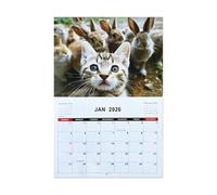 Planner Organizer, Cute Animal Wall Display, Easy to Write on Paper, Perfect for Family Scheduling, Academic Year Tracking, for Home Apartment Office, Vertical Layout Design, Teacher Student Supply