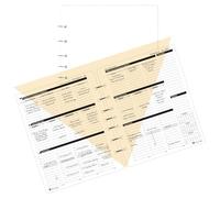 Planner Pad 7 Hole Loose Leaf 3-Tier Funnel Down 12 Month Organizer, October 2025 - September 2026, 6 3/4" x 8 1/2"