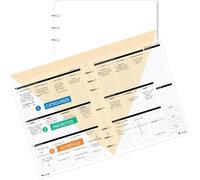 Planner Pad 7 Hole Loose Leaf January-December 2026/ Calender Year 8 1/2" x 11" Large 3-Tier Funnel Down 12 Month Organizer,Black Ink, 8 1/2" x 11”