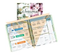 Planner Pad Spiral Bound 3-Tier Funnel Down 12 Month Organizer, July 2025 - June 2026 / Academic Year, Seasonal Color Ink, 6 3/4" x 8 1/2"