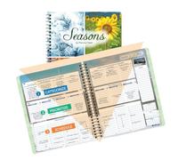 Planner Pad Spiral Bound January-December 2026/ Calender Year 6 3/4" x 8 1/2" Medium 3-Tier Funnel Down 12 Month Organizer, Seasonal Color Ink