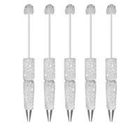 Planner Pen Set, 5 Decorative Ballpoint Writing Pens with Faceted Finish for Desk Notes, Journals and Daily Writing Accessories Study Desk Set Pretty Pens