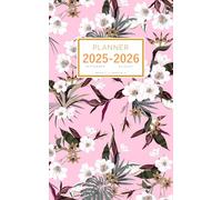 Planner September 2025-2026 August: 5x8 Weekly and Monthly Organizer Small | Exotic Forest Tropical Flower Design Pink