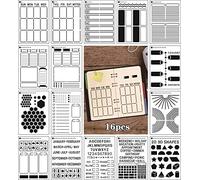 Planner Stencil Set for Dotted Journals Time Saving Accessories Bullet Notebook Supplies Make Creating Layouts Easy for Bullet Point Checklists, Daily Weekly Monthly Calendars