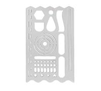 Planner Stencils Templates - Durable Metal Drawing Guide, 15cm Scale Ruler, Accurate Geometric Shapes with Ultra Slim Fit | Professional Drafting Sketches for Adult Artist Architects