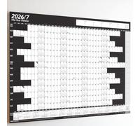 PlannerHead 2026/27 Academic Wall Planner/July 2026-August 2027 Calendar UK/Unmounted Unlaminated Year Planner Poster/Black A1+ 62cm x 88cm (Rolled)