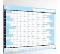 PlannerHead 2026/27 Academic Wall Planner/July 2026-August 2027 Calendar UK/Unmounted Unlaminated Year Planner PosterSky Blue A2+ 43cm x 62cm (Folded Flat)