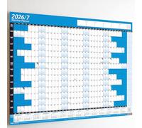 PlannerHead 2026/27 Academic Wall Planner/July 2026-August 2027 Calendar UK/Unmounted Unlaminated Year Planner Poster/Teal A2+ 43cm x 62cm (Rolled)
