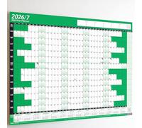 PlannerHead 2026/27 Academic Wall Planner/July 2026-August 2027 Calendar UK/Unmounted Unlaminated Year Planner PosterGreen A2+ 43cm x 62cm (Rolled)