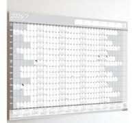 PlannerHead 2026/27 Academic Wall Planner/July 2026-August 2027 Calendar UK/Unmounted Unlaminated Year Planner Poster/Grey A2+ 43cm x 62cm (Folded Flat)