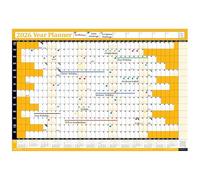 PlannerHead 2026 Wall Planner Orange | Yearly Calendar 2026 for Students, Families, Businesses, Offices | UK & Ireland Bank Holidays | Unmounted & Unlaminated (Orange,Gigantic 90cm x 135cm - Rolled)