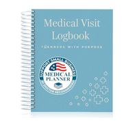 Planners With Purpose A5 Medical Visit Logbook - Compact Spiral Bound Medical Planner & Health Journal for Chronic Illness, Doctor Appointments, Symptom Tracking, Medications & Medical History