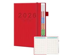 Planning Agenda Notebook - 2026 Day Planner for Offices | Tabbed Calendar with Goal Sections, Appointment Organizer Journal, Portable Home School Classroom Tool, Scheduling Accessory for Productive Ye