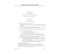 Planning and Infrastructure Bill Amendments to be moved in Committee of the Whole House [Supplementary to the Marshalled List] (House of Lords) HLB 110 I b
