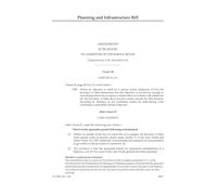 Planning and Infrastructure Bill Amendments to be moved in Committee of the Whole House [Supplementary to the Marshalled List] (House of Lords) HLB 110 I d