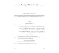 Planning and Infrastructure Bill Lords insistence and reason (House of Commons) HCB 338