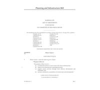 Planning and Infrastructure Bill Marshalled List of amendments to be moved in Committee of the Whole House (House of Lords) HLB 110 I
