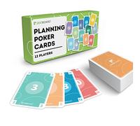 Planning Poker Cards for Agile Scrum - 12 Players - Including E-book with instructions - Clear and Colourful Scrum Cards for Agile Estimation - Increase communication in your Scrum Team