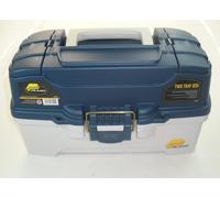 PLANO Two-Tray Tackle Box,Fishing Tackle Organizer, Portable Storage Organizer, Tool box, Small parts, Removable Trays, Fishing, Beading, School or Office Supplies or Crafting Materials