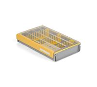 Plano Edge 3700 Spinnerbait Utility Box, Gray and Yellow, Holds Up to 36 Individual Spinnerbaits, Rust-Resistant and Waterproof Bait Storage Organizer