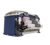 PLANO Elite Series Angled Tackle System,Fishing Tackle Organizer, Portable Storage OrganizerTool box, Small parts, Removable Trays, Fishing, Beading, School or Office Supplies or Crafting Materials