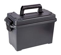 Plano Field Ammo Box .50 Caliber, Black, Lockable Ammunition Storage Box with Heavy-Duty Carry Handle, Medium Plastic Ammo Crate, Water-Resistant Protection, Holds 6-8 Boxes of Ammo