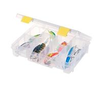 PLANO ProLatch 3700 StowAway- Half-Size,Fishing tackle box, Plastic Box, Plastic Storage Organizer Box w Removable Dividers, Tackle Tray for Crankbaits, Softbaits, hooks and other fishing equipment