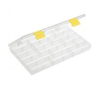 PLANO ProLatch 3700 StowAway- Thin,Fishing tackle box, Plastic Box, Plastic Storage Organizer Box w Removable Dividers, Tackle Tray for Crankbaits, Softbaits, hooks and other fishing equipment