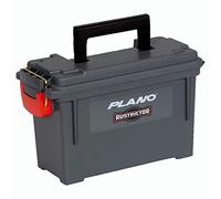 Plano Rustrictor Field Ammo Box .50 Caliber, Gray, All-Weather & Anti-Rust Ammo Storage Box, Medium Plastic Ammunition Box, Waterproof Ammo Can