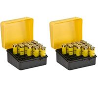 PLANO Shot Shell Case - 20-Gauge,25-rounds, Yellow, Shotgun ammunition case, Shotgun cartridge holder, Shotgun shell box Ammunition organizer (Pack of 2)