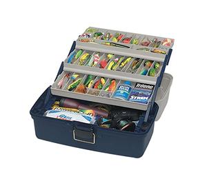 PLANO Three-Tray Tackle Box XL,Fishing Tackle Organizer, Portable Storage Organizer, Tool box, Small parts, Removable Trays, Fishing, Beading, School or Office Supplies or Crafting Materials