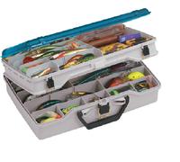 PLANO Two-Tier Satchel,Double Sided Tackle Box, Fishing Equipment Storage Box, compact tackle box, satchel, perfect to store Lures, Hardbaits, Softbaits other fishing tackle