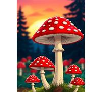 Plant 500 Piece Jigsaw Puzzles for Adults, Colourful, Challenging & Brainteasing Adult puzzles 500 Pieces Red Mushroom, Fun jigsaws for The Whole Family 20x15 inch