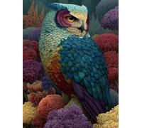 Plant 5D DIY Diamond Art, Diamond Painting Kits for Adults Owl, 5D Full Drill Crystal Gem Kits for Beginners, Crystal Art Crafts Pictures for Adults, House Decor, Gifts, Room Decor, 90x120cm W-7239