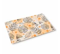 Plant Abstract Lines Daisy Plant Mat Entry Non Slip Bath Mats Dirt Trapper Welcome Mat For Front Door Dogs Patios 40 X 60Cm