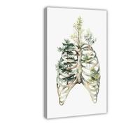 Plant Anatomy Watercolor Human Body Art Medical Clinic Decoration 2 Canvas Poster Wall Art Decor Print Picture Paintings for Living Room Bedroom Decoration 12" L X 18" W