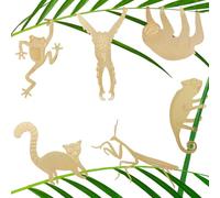 Plant Animal Decor Brass Plant Charms for Live Plants Cute Animal Plant Hanger Ornaments for Pots Garden Plant Decorations Plant Accessories Gift for Plant Lovers (6 Animals)