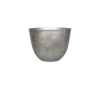 Plant Avenue Lightweight Recycled Plastic Garden Pot Planter With Drainage Holes Small Elements - L31 X W31 X H28 Cm - Gun Metal Grey
