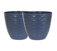 Plant Avenue Plastic Plant Pot, Blue, 38cm