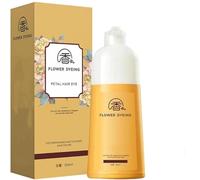 Plant-based bubble hair dye, a single-effect floral hair dye that reduces gray hair, a long-lasting natural hair coloring shampoo, suitable for both men and women, brown.