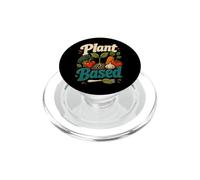 Plant Based Cartoon Veggie Vegan Humor PopSockets PopGrip for MagSafe