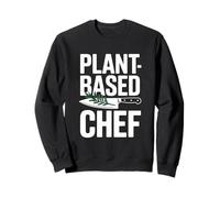 Plant-Based Chef Knife Cook Vegan Vegetarian Cooking Sweatshirt