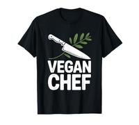 Plant-Based Chef Knife Cook Vegan Vegetarian Cooking T-Shirt