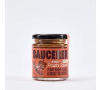 Plant-Based Chorizo and Smokey Red Peppers Pasta Sauce by The Saucerer 190g - Smokey, Gourmet, Stir-In Pasta Sauce with Soy - Serves Two - Made in the UK