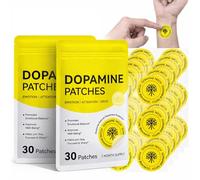 Plant-Based Dopamine Patches for Mood Support, Focus & Motivation - 60 Transdermal Patches, Vegan Formula, Skin-Friendly, Breathable Material for Daily Mental Well-Being & Emotional Balance
