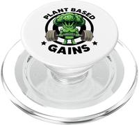 Plant Based Gains Vegan Athlete Vegan Gym Vegan Bodybuilding PopSockets PopGrip for MagSafe